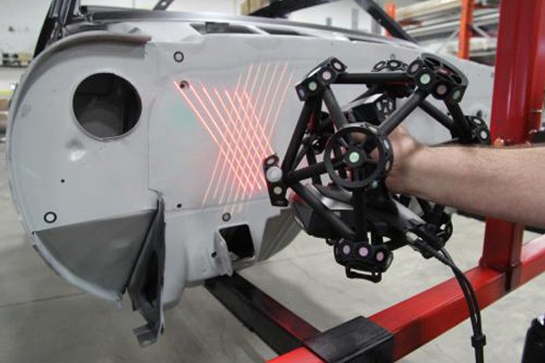 三維立體掃描儀，對電冰箱反面板三維掃描，品質測量檢驗解決方法